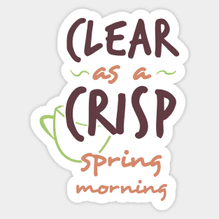 Clear as a Crisp Spring Morning (Deadly Premonition) Sticker